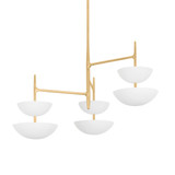 Corbett Lighting - 477-42-VGL/GSW - LED Chandelier - Evander - Vintage Gold Leaf