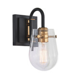 Varaluz - V68043BKAGB - One Light Wall Sconce - Bromyard - Matte Black / Vintage Brass