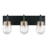Varaluz - V68041BKAGB - Three Light Bath Vanity - Bromyard - Matte Black / Aged Brass