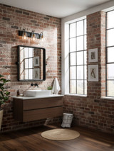 Varaluz - V68041BKAGB - Three Light Bath Vanity - Bromyard - Matte Black / Aged Brass