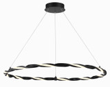 George Kovacs - P5483-66A-L - LED Island Pendant - Convolution - Matte Black