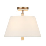 Varaluz - 576S03BG - Three Light Semi-Flush Mount - Rockford - Brontourage/Travartine