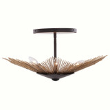 Varaluz - 570S03DBFG - Three Light Semi-Flush Mount - Aristocrat - Dark Bronze / French Gold