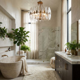 Varaluz - 557S04HG - Four Light Semi-Flush Mount - Aurora - Havana Gold