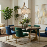 Varaluz - 556P05BK - Five Light Pendant - Panelist - Brass Kisser
