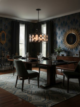 Varaluz - 555P06DB - Six Light Pendant - Oval Office - Ironclad