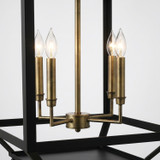Varaluz - 547P04LAZNCATB - Four Light Pendant - Midnight Manor - Blackened Zinc/Antique Bronze