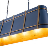Varaluz - 536N05FBBRZ - Five Light Linear Pendant - Brasserie - French Blue/Heritage Bronze