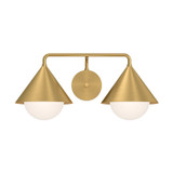 Alora - VL485221BGOP - Two Light Vanity - Remy - Brushed Gold/Opal Glass