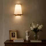 Varaluz - 520W02SBW - Two Light Wall Sconce - Desert Flyer - Satin Brass/Medium Walnut