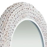 Varaluz - 457MI24MWW - Wall Mirror - Athena - Matte White/Whitewash Seagrass