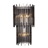 Varaluz - 393W03MBFG - Three Light Wall Sconce - Park Row - Matte Black/French Gold