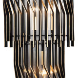 Varaluz - 393W03MBFG - Three Light Wall Sconce - Park Row - Matte Black/French Gold