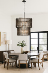 Varaluz - 393C14MBFG - 14 Light Chandelier - Park Row - Matte Black/French Gold
