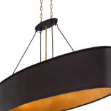Varaluz - 323N05DBFG - Five Light Linear Pendant - Cannery - Dark Bronze / French Gold