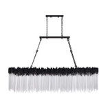 Varaluz - 309N12MBFG - 12 Light Linear Chandelier - Matrix - Matte Black/French Gold