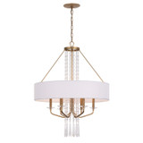 Varaluz - 270P06BK - Six Light Pendant - Barcelona - Brass Kisser