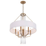 Varaluz - 270P06BK - Six Light Pendant - Barcelona - Brass Kisser