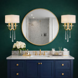 Varaluz - 270K02BK - Two Light Wall Sconce - Barcelona - Brass Kisser
