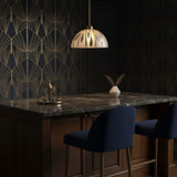 Varaluz - 1070P01LSG - One Light Pendant - Chroman Empire - Satin Gold