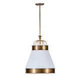 Varaluz - 549P01MWHTBRZ - One Light Pendant - Savarin - Heritage White/Heritage Bronze