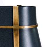 Varaluz - 536N05ZNCBRZ - Five Light Linear Pendant - Brasserie - Blackened Zinc/Heritage Bronze