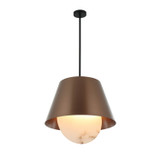 Varaluz - 529P06BGMB - Six Light Pendant - Rock On - Brontourage/Matte Black