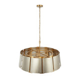 Varaluz - 518P08SSBS - Eight Light Pendant - Peep Show - Sunwashed Silver/Brushed Sienna