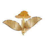 Varaluz - 901S03GO - Three Light Semi-Flush Mount - Banana Leaf - Gold/Dark Edging