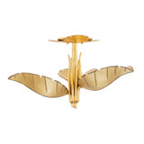 Varaluz - 901S03GO - Three Light Semi-Flush Mount - Banana Leaf - Gold/Dark Edging