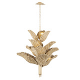 Varaluz - 901C12FGN - 12 Light Chandelier - Banana Leaf - French Gold/Natural Seagrass
