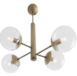 Varaluz - 612700 - Four Light Chandelier - Mid-Century - Antique Brass