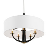 Varaluz - 503P05BLSB - Five Light Pendant - Patchwork - Black/Satin Brass