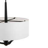 Varaluz - 503P04BLSB - Four Light Pendant - Patchwork - Black/Satin Brass