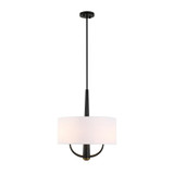 Varaluz - 503P03BLSB - Three Light Pendant - Patchwork - Black/Satin Brass