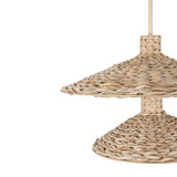 Varaluz - 502P09FGN - Nine Light Pendant - Hilton Head - French Gold/Natural Seagrass