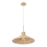 Varaluz - 502P01MFGN - One Light Pendant - Hilton Head - French Gold/Natural Seagrass