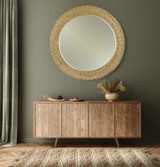 Varaluz - 457MI40FGN - Mirror - Athena - French Gold/Natural Seagrass