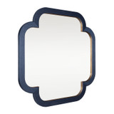 Varaluz - 455MI50A - Wall Mirror - Swiss - Dark Blue Grasscloth/Weathered Brass