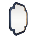 Varaluz - 455MI50A - Wall Mirror - Swiss - Dark Blue Grasscloth/Weathered Brass