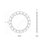 Varaluz - 444MI30MBTS - Mirror - Chains of Love - Matte Black/Textured Silver