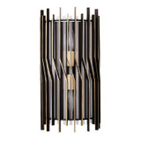 Varaluz - 393W02MBFG - Two Light Wall Sconce - Park Row - Matte Black/French Gold