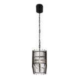 Varaluz - 393N05MBFG - Five Light Linear Pendant - Park Row - Matte Black/French Gold