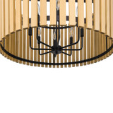 Varaluz - 387P08MBH - Eight Light Pendant - Suratto - Matte Black/Honey Blonde