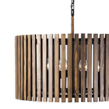 Varaluz - 387P06MBW - Six Light Pendant - Suratto - Matte Black/Medium Walnut