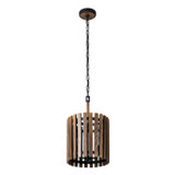 Varaluz - 387P02MBW - Two Light Pendant - Suratto - Matte Black/Medium Walnut