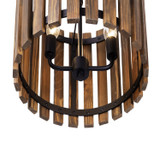 Varaluz - 387P02MBW - Two Light Pendant - Suratto - Matte Black/Medium Walnut