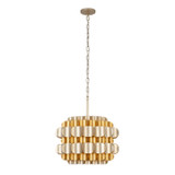 Varaluz - 382P03AGGD - Three Light Pendant - Swoon - Antique Gold/Gold Dust