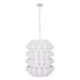 Varaluz - 382F06MW - Six Light Foyer Pendant - Swoon - Matte White