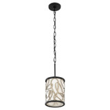 Varaluz - 381M01MBAR - One Light Mini Pendant - Scribble - Matte Black/Artifact
